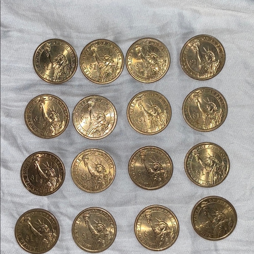 16 Presidential gold dollars!!!